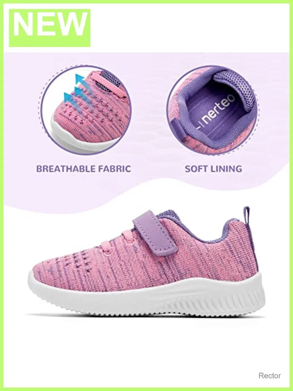 Toddler Little Kid Boys Girls Knit Athletic Sneakers Hook and Loop